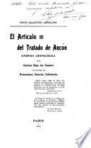 El articulo III del Tratado de Ancón