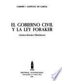 El gobierno civil y la Ley Foraker