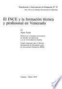 El INCE y la formación técnica y profesional en Venezuela