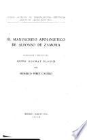 El manuscrito apologético de Alfonso de Zamora
