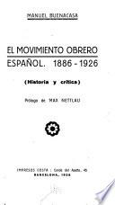 El movimiento obrero español. 1886-1928