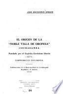 El origen de la noble villa de Oropesa (Cochabamba)