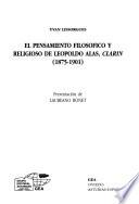 El pensamiento filosófico y religioso de Leopoldo Alas, Clarín, 1875-1901