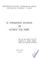 El pensamiento histórico de Alfonso Teja Zabre