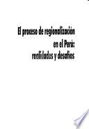 El proceso de regionalización en el Perú