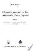 El servicio personal de los indios en la Nueva España: Suplemento a los tres tomos relativos al siglo XVI