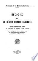 Elogio del sr. Néstor Leonelo Carbonell