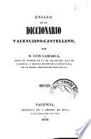 Ensayo de un diccionario valenciano-castellano