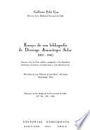 Ensayo de una bibliografía de Domingo Amunátegui Solar (1876-1946).