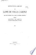 Epistolario de Lope de Vega Carpio