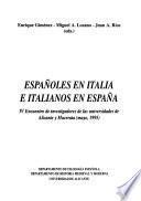 Españoles en Italia e italianos en España
