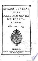 Estado general de la Real hacienda de España e Indias