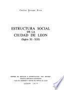 Estructura social de la ciudad de León (siglos XI-XIII)