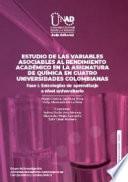 Estudio de las variables asociables al rendimiento académico en la asignatura de Química en cuatro universidades colombianas