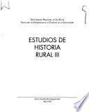 Estudios de historia rural III.