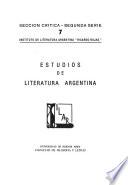 Estudios de literatura Argentina
