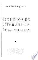 Estudios de literatura dominicana
