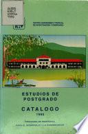 Estudios de Postgrado Catalogo 1995