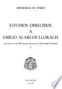 Estudios ofrecidos a Emilio Alarcos Llorach