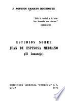 Estudios sobre Juan de Espinosa Medrano (El Lunarejo)