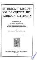 Estudios y discursos de crítica histórica y literaria