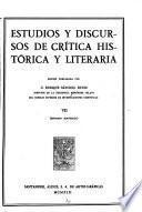 Estudios y discursos de crítica histórica y literaria
