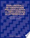 Evaluación e intervención psicoeducativa en dificultades de aprendizaje