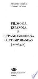 Filosofía española e hispanoamericana contemporáneas