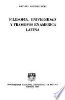 Filosofía, universidad y filósofos en América Latina