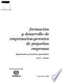 Formación y desarrollo de empresarios-gerentes de pequeñas empresas