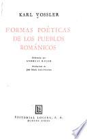 Formas poéticas de los pueblos románicos
