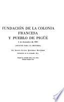 Fundación de la colonia francesa y pueblo de Pigüé
