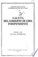 Gaceta del gobierno de Lima independiente