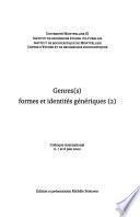 Genre(s), formes et identités génériques