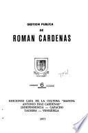 Gestión pública de Román Cárdenas