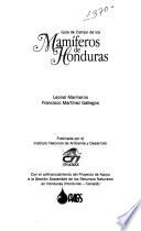 Guía de campo de los mamíferos de Honduras