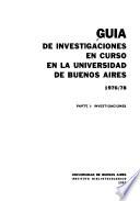Guía de investigaciones en curso en la Universidad de Buenos Aires