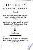 Historia civil, y politica de Menorca