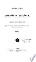 Historia critica de la literatura Espanola