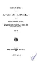 Historia crítica de la literatura española ...