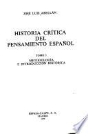 Historia crítica del pensamiento español