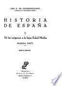 Historia de Espagña: pts. 1-2. De los origines a la baja edad media
