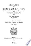 Historia de la Compañía de Jesús en la asistencia de España: Vitelleschi, Carafa, Piccolomini, 1615-1652