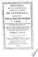 Historia de la conquista y poblacion de la Provincia de Venezuela