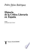 Historia de la crítica literaria en España