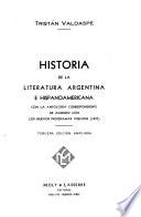 Historia de la literatura argentina e hispanoamericana