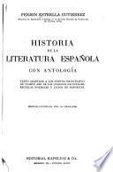 Historia de la literatura española con antología