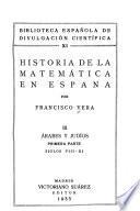 Historia de la matemática en España