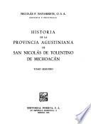 Historia de la Provincia Agustiniana de San Nicolás de Tolentino de Michoacán