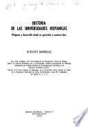 Historia de las universidades hispánicas: Fuentes impresas F-R